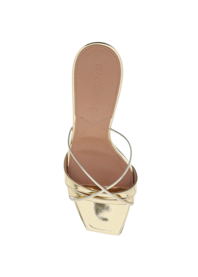 D'Accori Metallic Leather Lust Mules Gold-D'ACCORI-Urbanheer