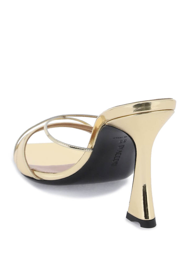 D'Accori Metallic Leather Lust Mules Gold-D'ACCORI-Urbanheer