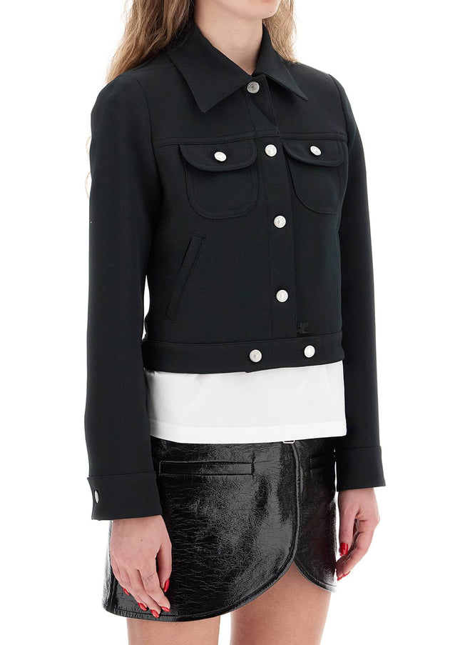 Courreges twill trucker jacket in