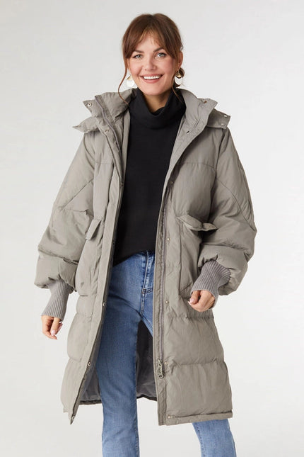 Vale Relaxed Down Puffer Jacket with Hood