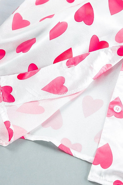 Valentine's Day Love Pajamas Shorts Two-Piece Loungewear Set