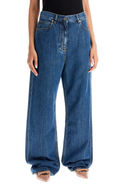 Valentino GARAVANI baggy cotton and lyocell jeans - Blue