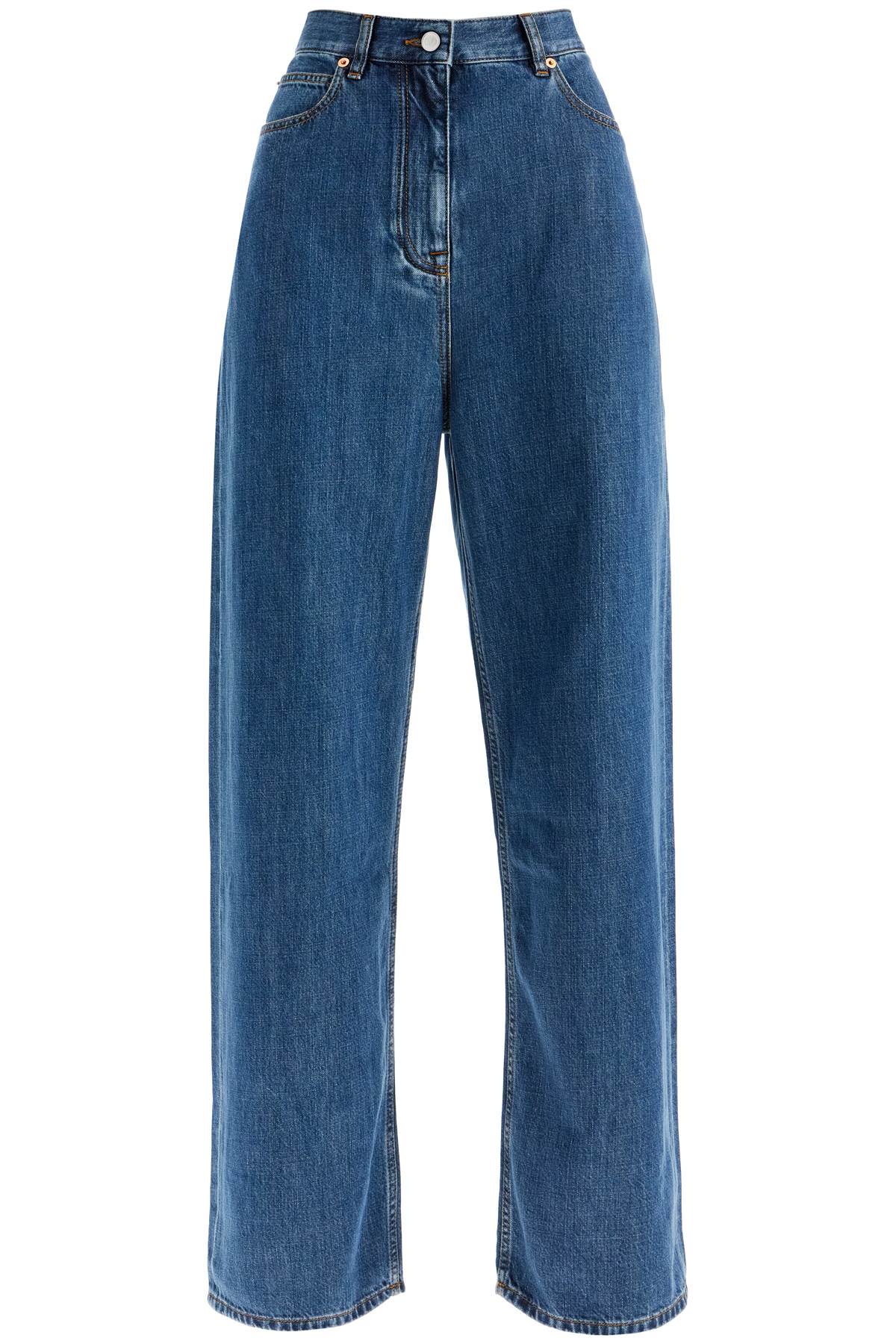 Valentino GARAVANI baggy cotton and lyocell jeans - Blue