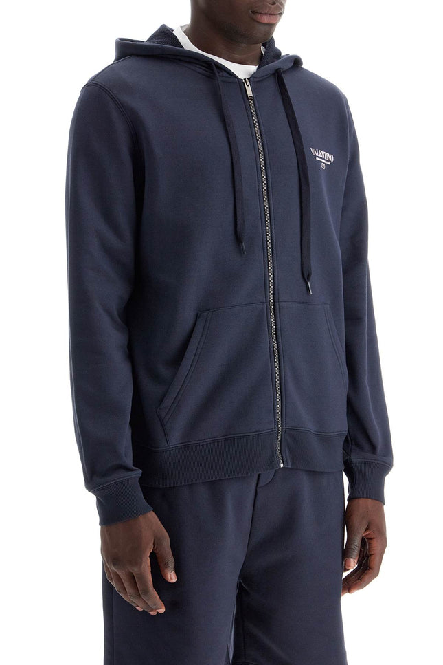 Valentino GARAVANI "full zip sweatshirt with logo print - Blue