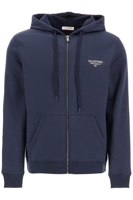 Valentino GARAVANI "full zip sweatshirt with logo print - Blue
