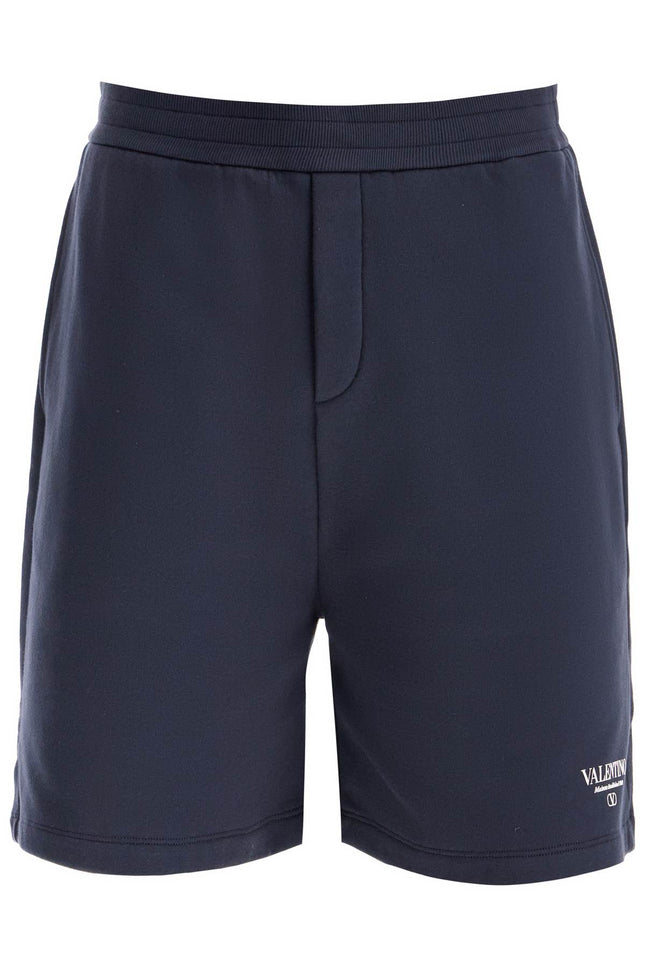 Valentino GARAVANI logo print jogger bermuda shorts with - Blue