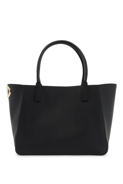 Valentino GARAVANI nappa calfskin vlogo side tote bag - Black