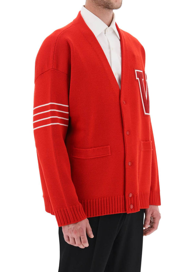 Valentino GARAVANI v patch wool cardigan - Red