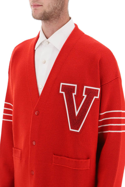 Valentino GARAVANI v patch wool cardigan - Red