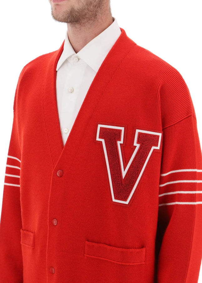 Valentino GARAVANI v patch wool cardigan - Red