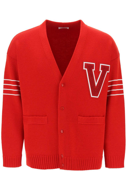 Valentino GARAVANI v patch wool cardigan - Red