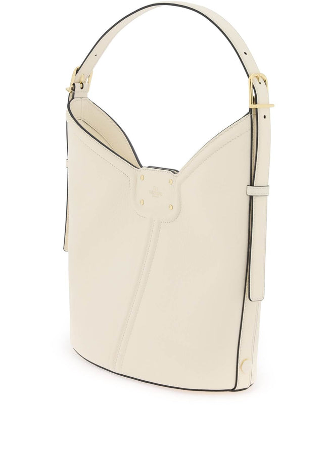 Valentino GARAVANI vlogo leather hobo bag - White