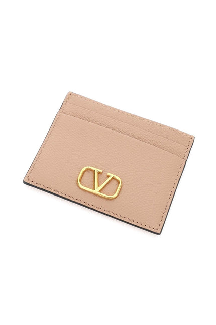 Valentino GARAVANI vlogo signature grainy calfskin cardholder - Pink