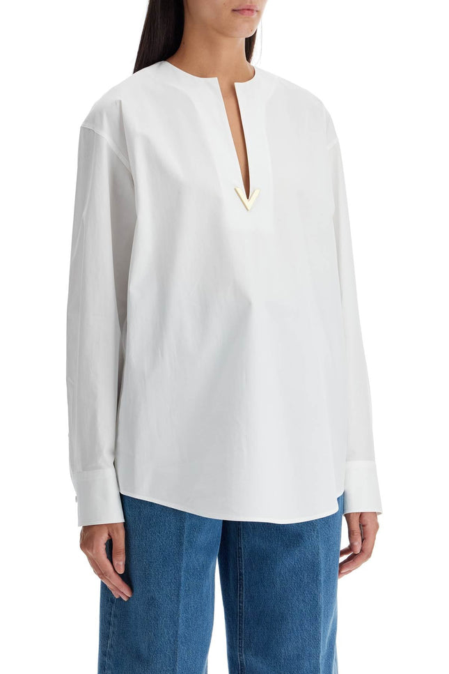 Valentino Garavani boxy poplin blouse in