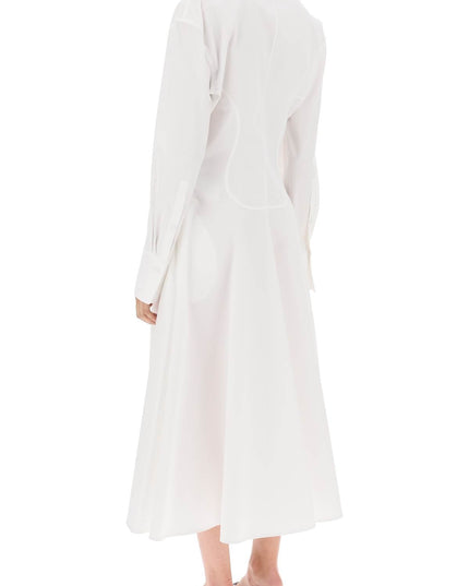 Valentino Garavani compact poplin midi dress with rose