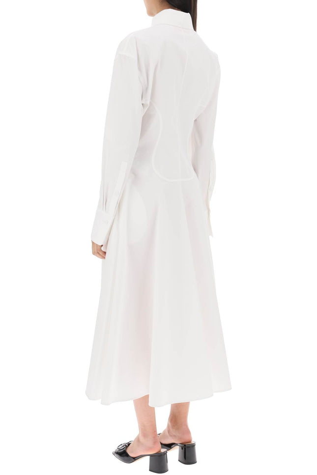 Valentino Garavani compact poplin midi dress with rose