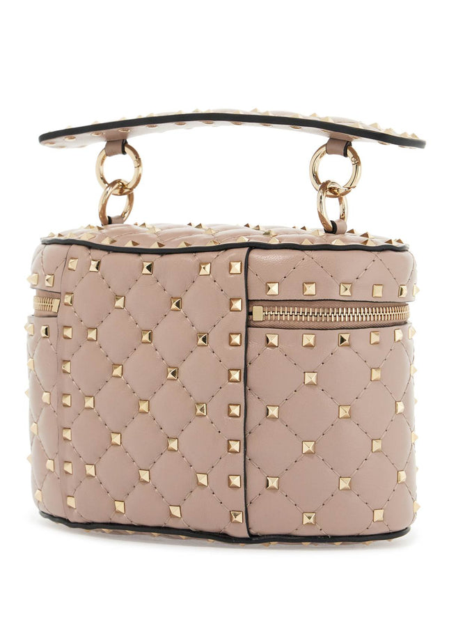 Valentino Garavani cylindrical vanity bag in powder leather with diamond pattern