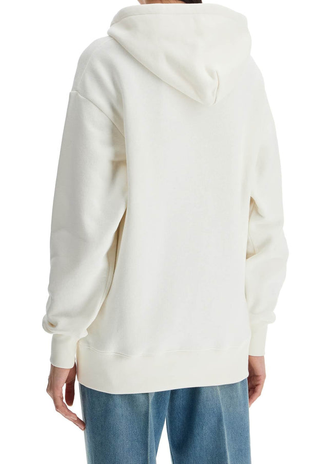 Valentino Garavani ivory cotton hoodie with large logo