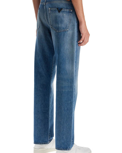 Valentino Garavani jeans with metallic v detail