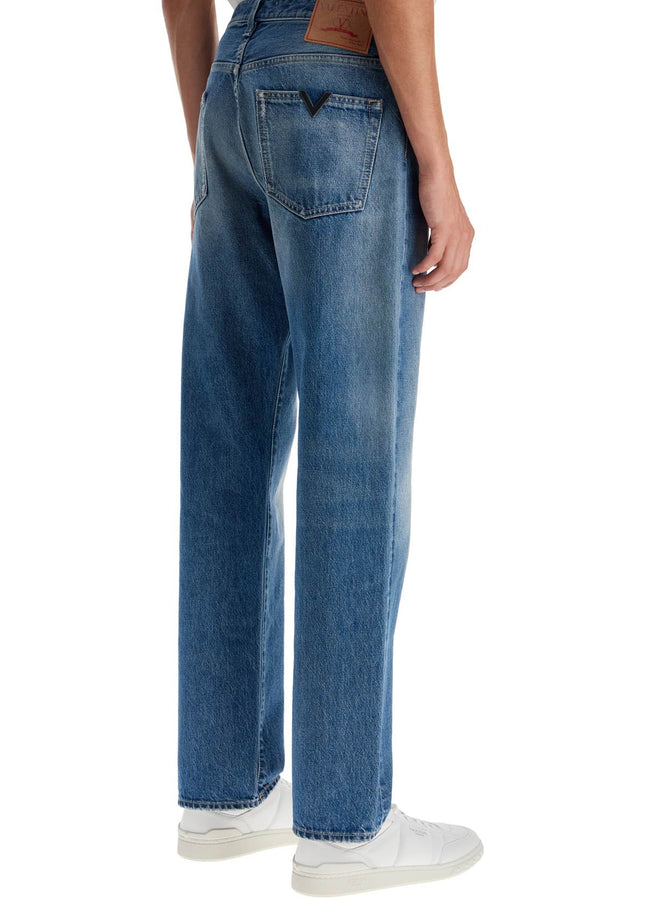 Valentino Garavani jeans with metallic v detail