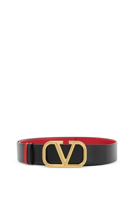 Valentino Garavani leather vlogo signature reversible belt