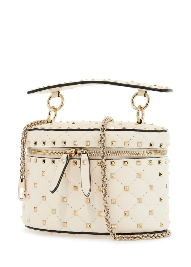 Valentino Garavani light ivory leather cylinder bag with chain