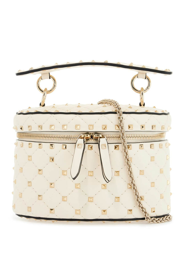 Valentino Garavani light ivory leather cylinder bag with chain