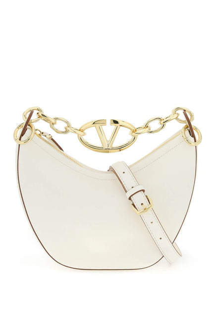 Valentino Garavani mini vlogo moon bag in nappa leather with chain