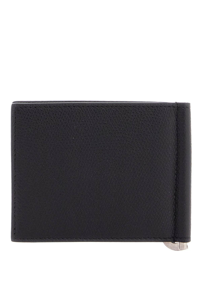 Valentino Garavani portafoglio uomo bifold pelle nera con fessure carte