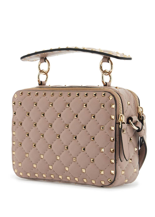 Valentino Garavani quilted poudré shoulder bag with golden studs