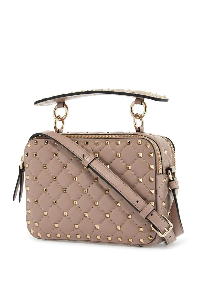 Valentino Garavani quilted poudré shoulder bag with golden studs