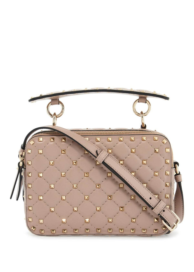 Valentino Garavani quilted poudré shoulder bag with golden studs