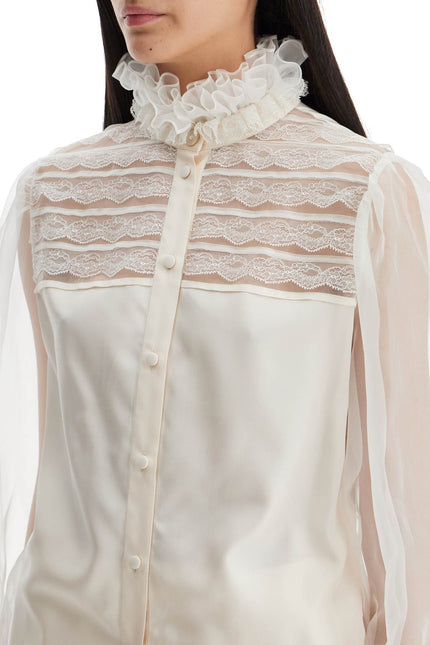 Valentino Garavani silk blouse with ruffles