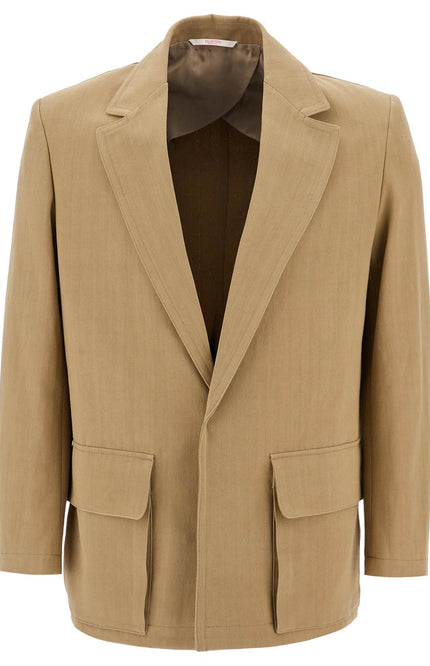 Valentino Garavani single-breasted canvas jacket