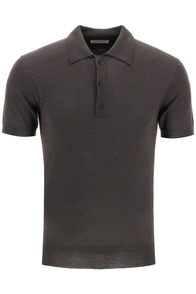 Valentino cashmere and silk knit polo shirt - Brown