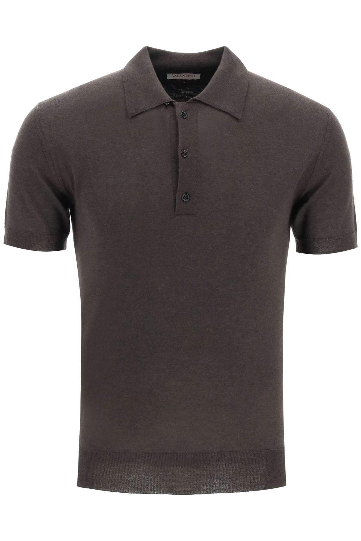 Valentino cashmere and silk knit polo shirt - Brown