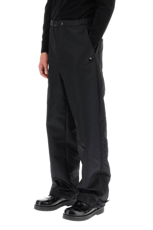 Valentino nylon cargo pants with roman stud detail - Black