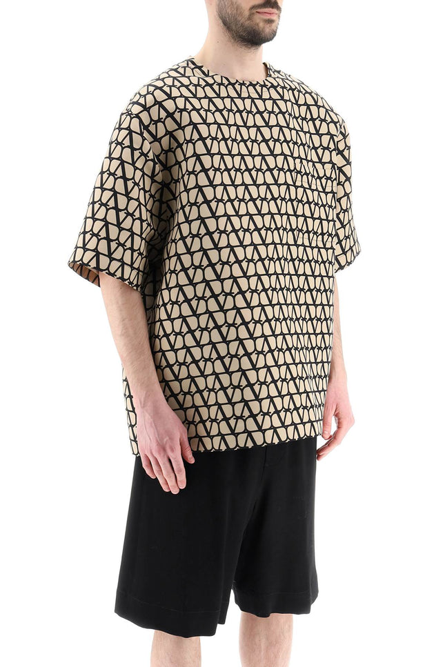 Valentino silk faille t-shirt - Beige