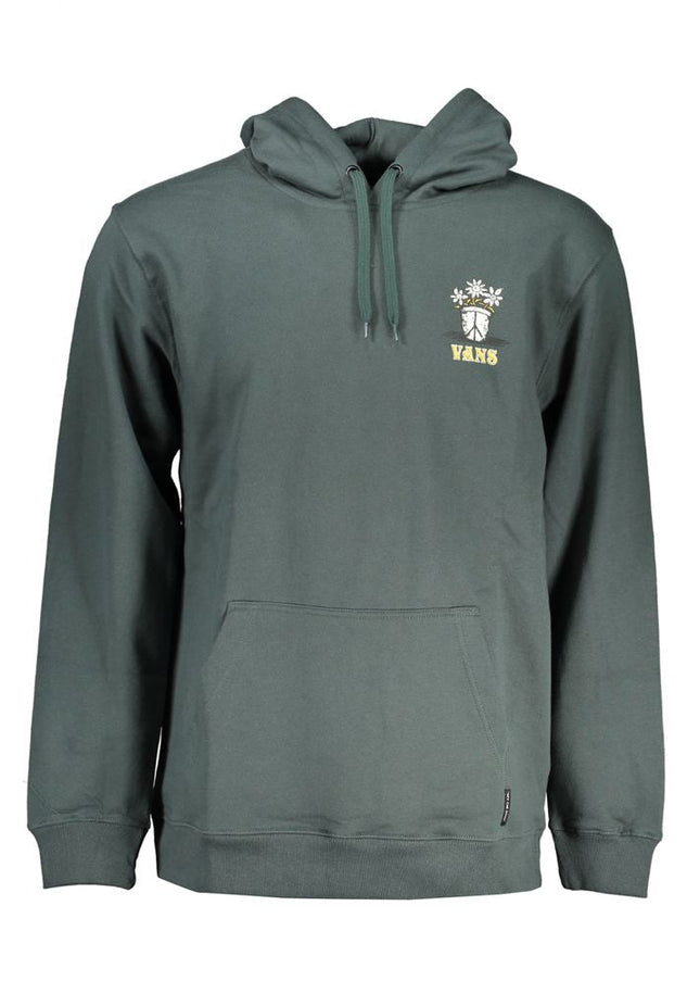 Vans Green Fleece Hooded Sweatshirt with Logo Print