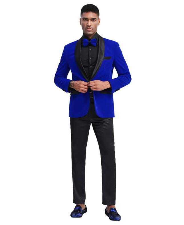 Velvet Jackets, Slim Fit Sports Coat, Royal Blue