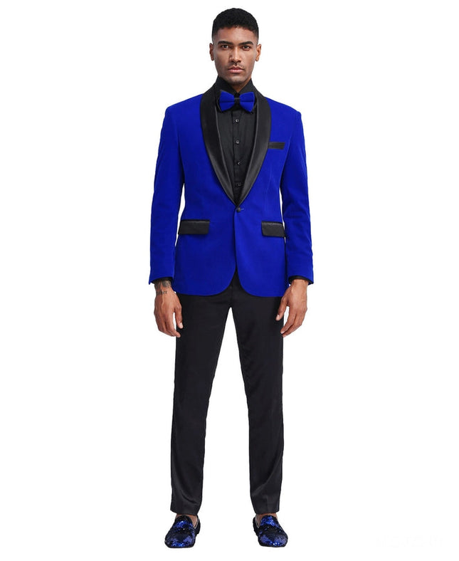 Velvet Jackets, Slim Fit Sports Coat, Royal Blue