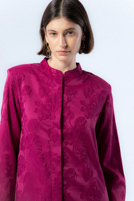 Verónica Jacquard Fuchsia Jacket