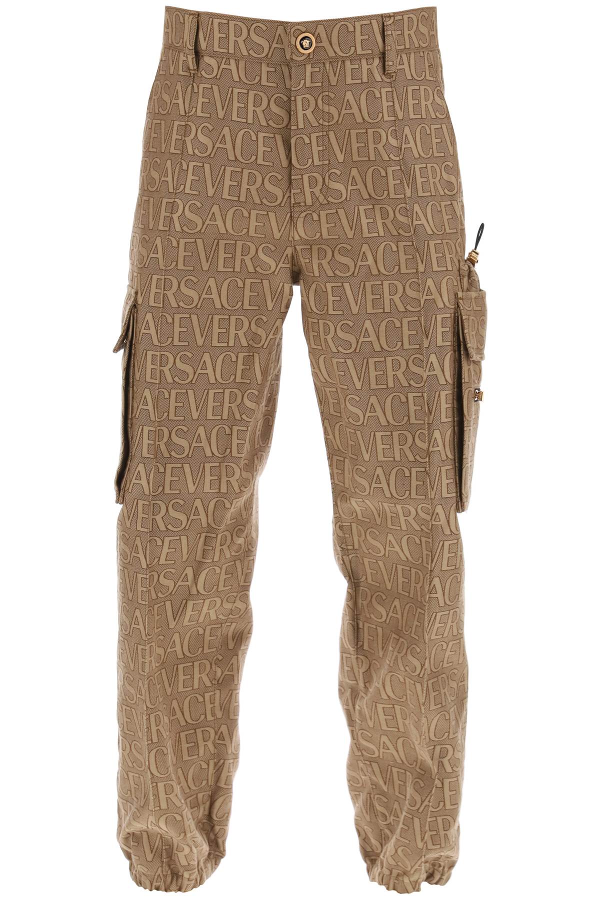 Versace versace allover cargo pants-men > clothing > trousers-Versace-48-Brown-Urbanheer