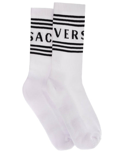 Versace athletic socks with logo