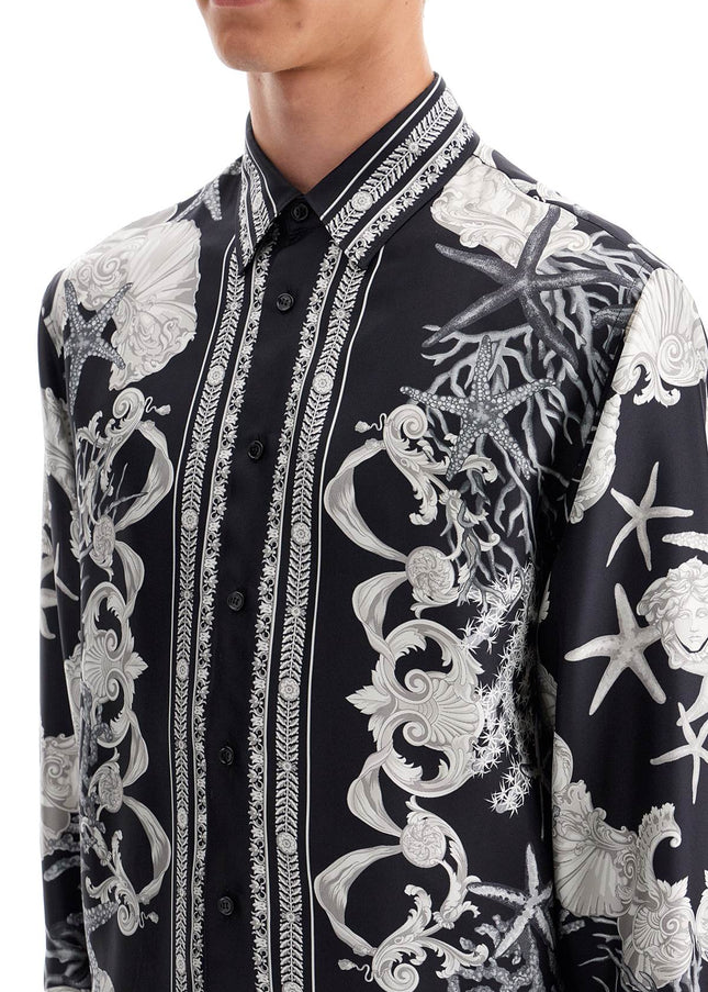 Versace barocco sea silk shirt