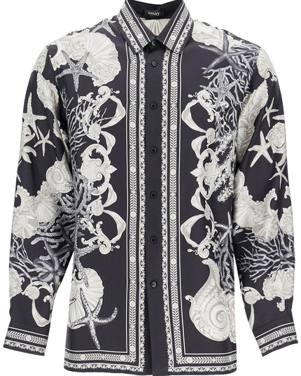 Versace barocco sea silk shirt