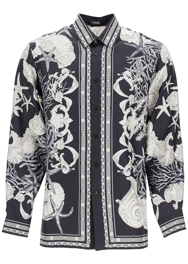 Versace barocco sea silk shirt