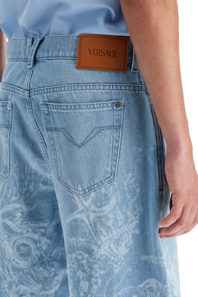 Versace "baroque sea denim lasered - Blue