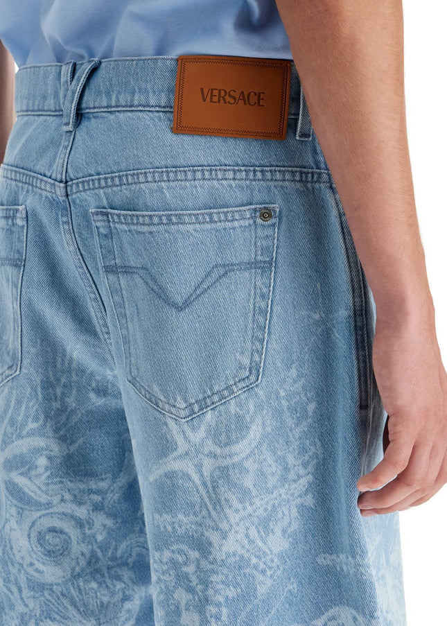 Versace "baroque sea denim lasered