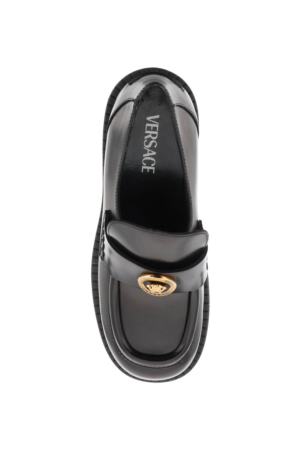 Versace "brushed leather alia loaf - Black